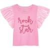 Mud Pie Toddler Girl Birthday Sparkle Tee(Pink)
