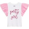 Mud Pie Toddler Girl Birthday Sparkle Tee(White)