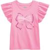 Mud Pie Toddler Girl Girly Sparkle Tee(Pink)