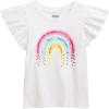 Mud Pie Toddler Girl Girly Sparkle Tee(White)