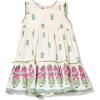 Mud Pie Toddler Girl Ivory Block Print Dress