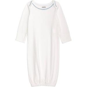 Mud Pie Baby Boy Crochet Trim Gown