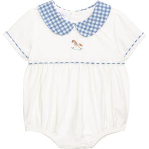 Mud Pie Baby Boy Rocking Horse Gingham Bubble
