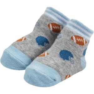 Mud Pie Baby Boy Scattered Football Socks, 0-12 Months