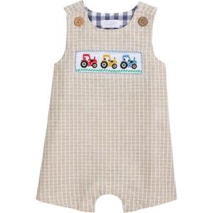 Mud Pie Baby Boy Smocked Tractor Jon Jon