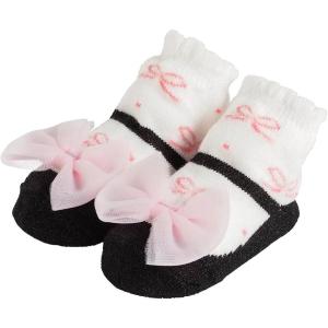 Mud Pie Baby Girl Bow Mary Jane Socks, 0-12 Months
