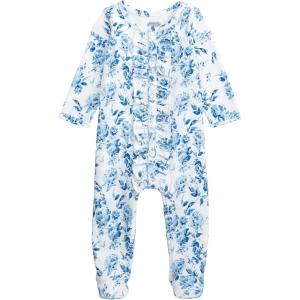 Mud Pie Baby Girl Floral Sleeper(Blue)