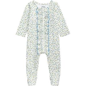 Mud Pie Baby Girl Floral Sleeper(White)