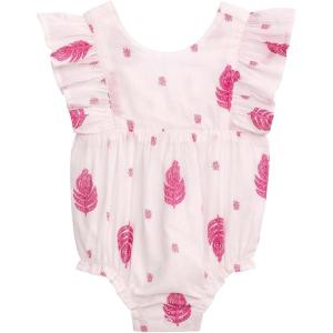 Mud Pie Baby Girl Printed Bubble(Pink Block Print)