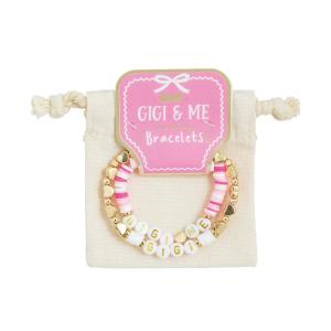 Mud Pie Kids’ Grandma & Me Bracelet Set(Pink)