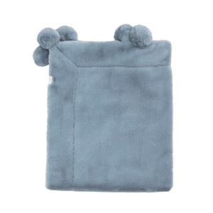 Mud Pie Kids’ Pink Pom Blanket(Blue)