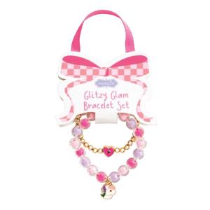 Mud Pie Kids’ Unicorn Glitzy Glam Bracelet Set(Purple)