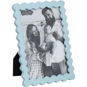 Mud Pie Rectangle Blue Ric-Rac Wood Frame(5 1/2″ x 5 1/2″)