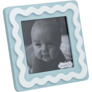 Mud Pie Rectangle Blue Ric-Rac Wood Frame(6 3/4″ x 4 3/4″)