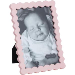 Mud Pie Rectangle Pink Ric-Rac Wood Frame(6 3/4″ x 4 3/4″)