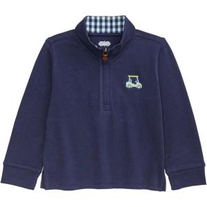 Mud Pie Toddler Boy Blue Golf Quarter Zip Pullover(Navy)