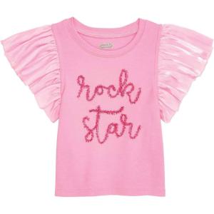 Mud Pie Toddler Girl Birthday Sparkle Tee(Pink)