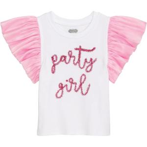 Mud Pie Toddler Girl Birthday Sparkle Tee(White)