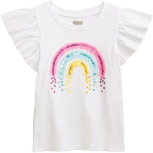 Mud Pie Toddler Girl Girly Sparkle Tee(White)