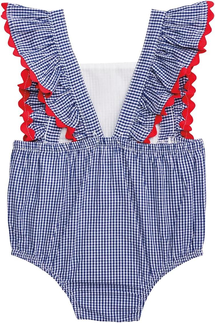 image:imageMud Pie Baby Girl Gingham Ric Rac Bubble And Headband