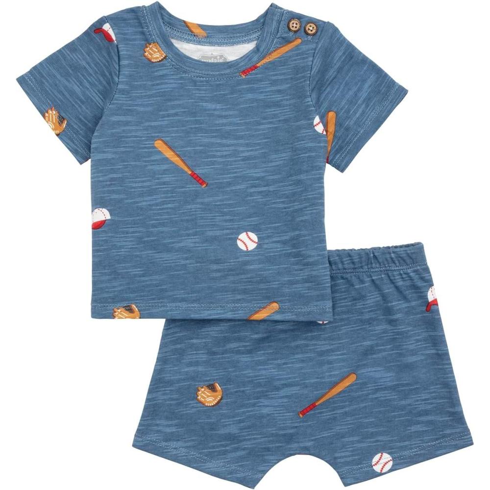 image:imageMud Pie Baby Boy Baseball Short Set