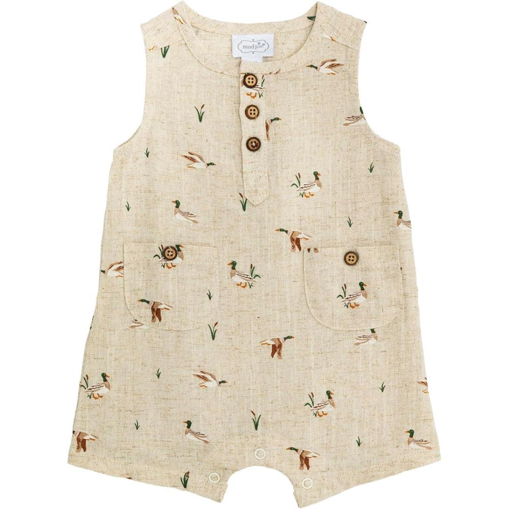 image:imageMud Pie Baby Boy Duck Print Shortall