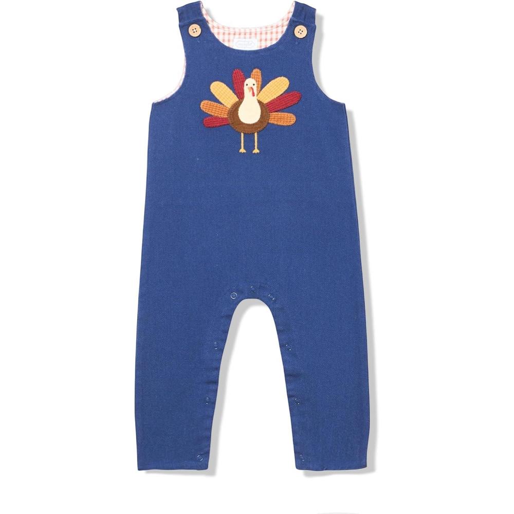image:imageMud Pie Baby Boys Mud Pie Kids Thanksgiving Navy Turkey LongallBlue