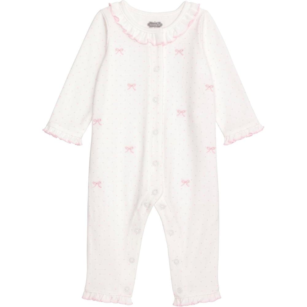 image:imageMud Pie Baby Girl Embroidered Bow One Piece