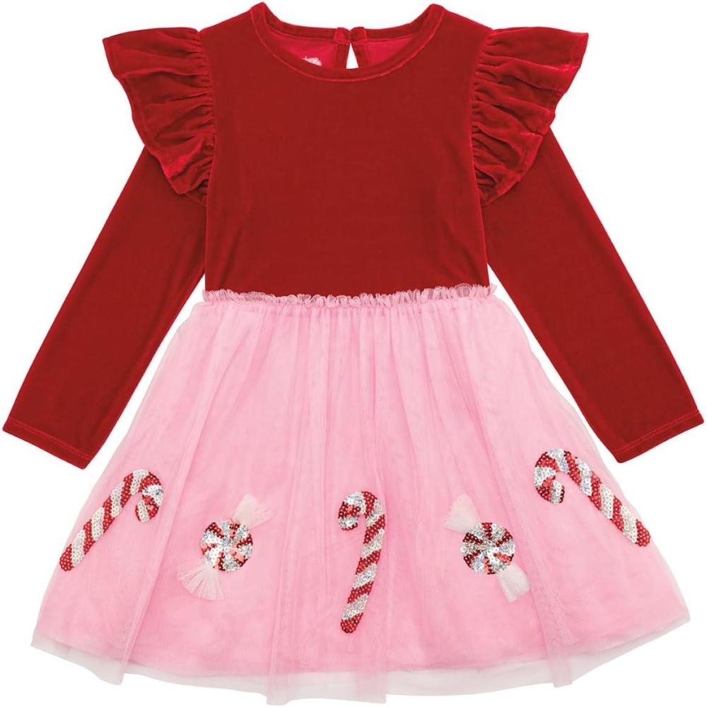 image:imageMud Pie Baby Girls Mud Pie Kids Christmas Candy Cane Tutu DressRed