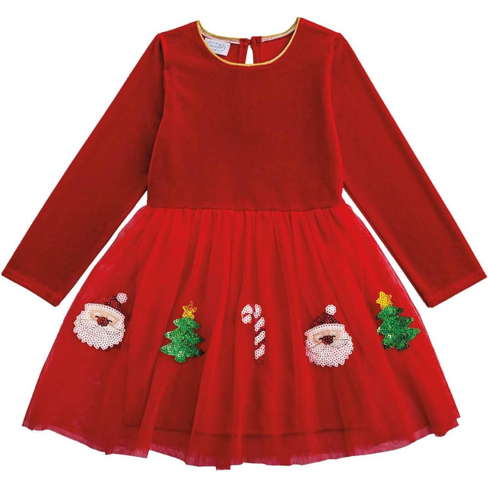 image:imageMud Pie Baby Girls Mud Pie Kids Christmas Red Sequin Tutu DressRed
