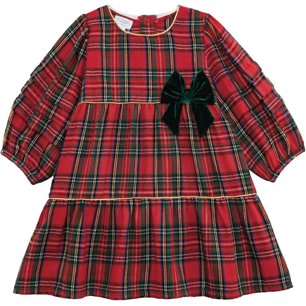 image:imageMud Pie Baby Girls Mud Pie Kids Christmas Tartan Tier DressRed