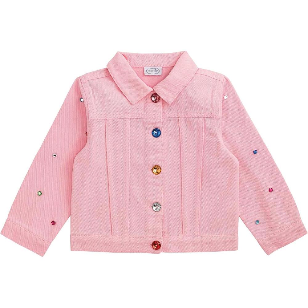 image:imageMud Pie Baby Girls Mud Pie Kids Jewel Denim JacketPink