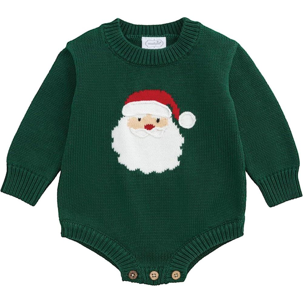 image:imageMud Pie Boys Mud Pie Kids Christmas Santa Sweater BubbleGreen