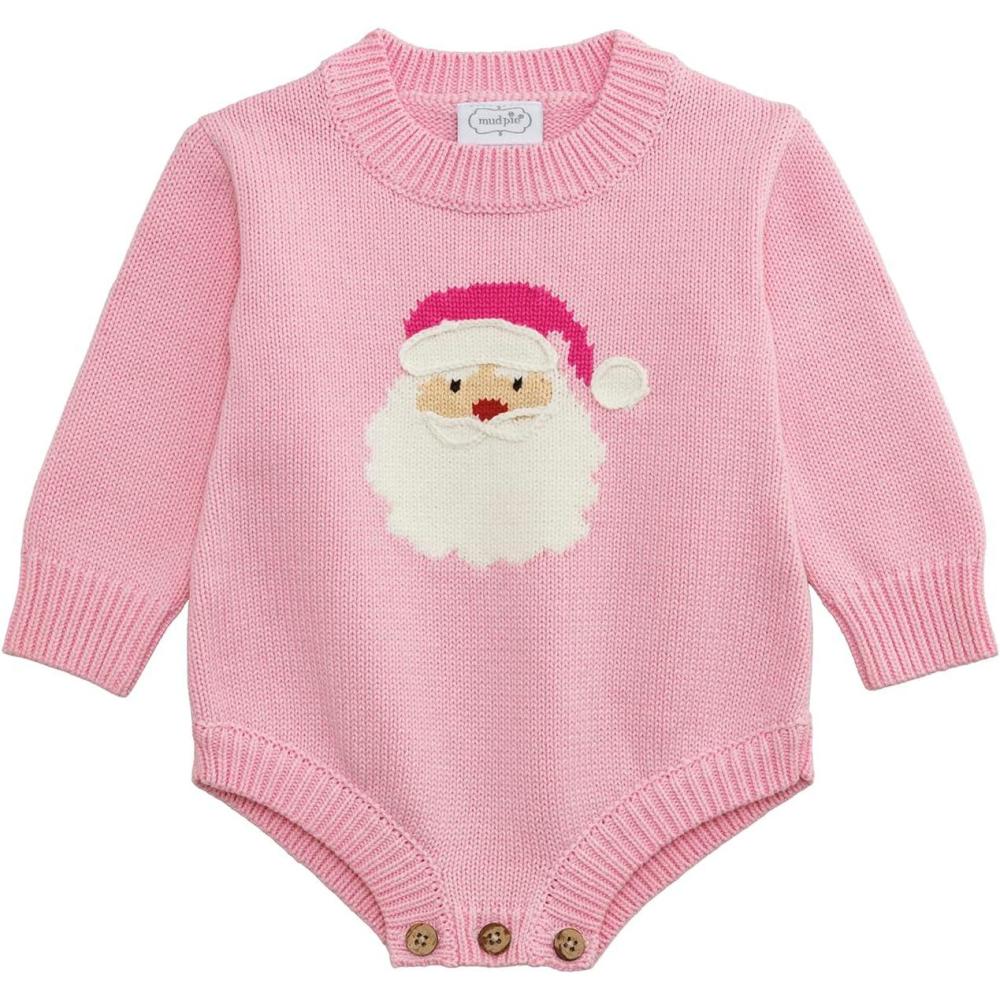 image:imageMud Pie Girls Mud Pie Kids Christmas Santa Sweater BubblePink