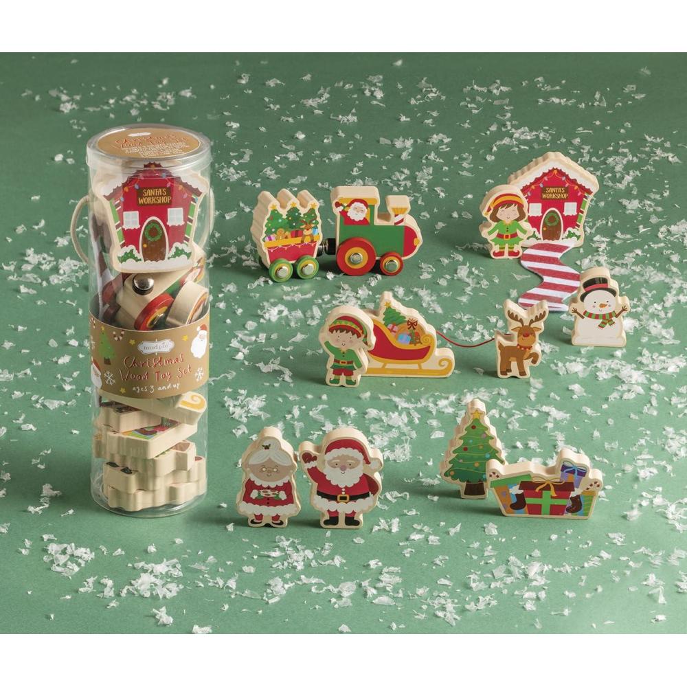 image:imageMud Pie Kids Christmas North Pole Wood Toy Set