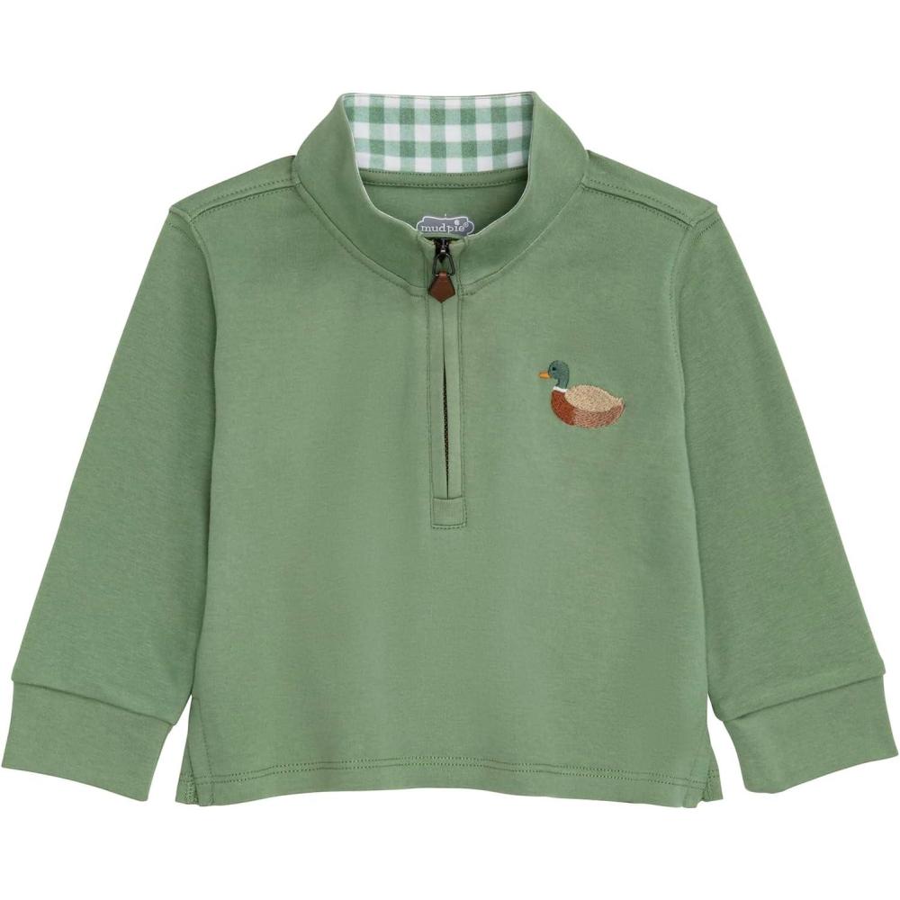 image:imageMud Pie Toddler Boy Duck Quarter Zip Pullover