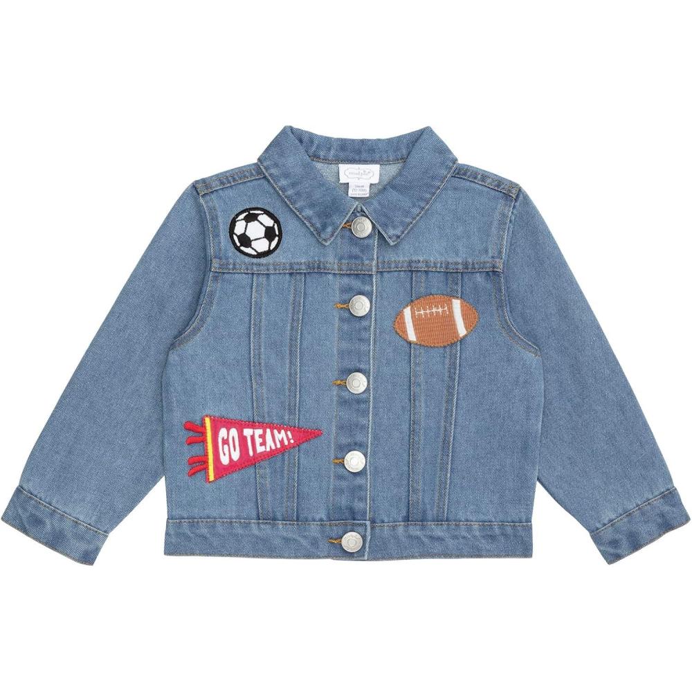 image:imageMud Pie Toddler Boy Sports Denim Patch Jacket
