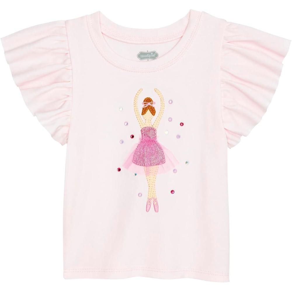 image:imageMud Pie Toddler Girl Dance Ruffle TeePink