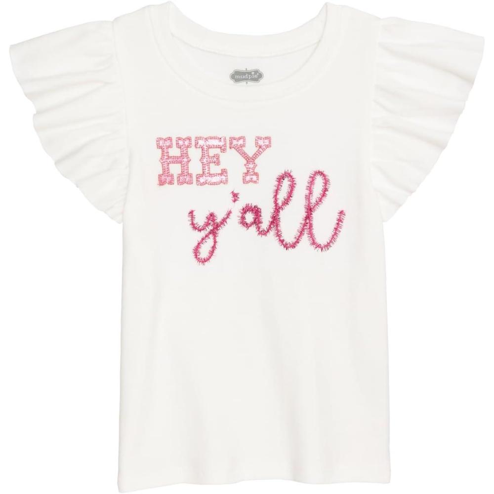 image:imageMud Pie Toddler Girl Western Glitter TeeWhite
