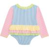 Mud Pie Baby Girl Baby Seersucker Rashguard One Piece Swimsuit