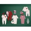 Mud Pie Baby Girls Kids Christmas Stripe Santa Gown Hat Set
