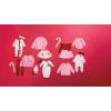 Mud Pie Baby Girls’ Mud Pie Kids Christmas Candy Cane One Piece(Red)