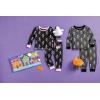 Mud Pie Girls’ Girl Halloween Skeleton Glow Pjs(Black)