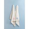 Mud Pie Kids’ Pink Cross Chenille Blanket