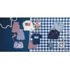 Mud Pie Toddler Boy Light Blue Flag Quarter Zip Pullover
