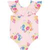 Mud Pie Toddler Girl Floral Stripe Toddler One Piece Swimsuit