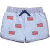 Flag Patterned Swim Trunks by Mud Pie