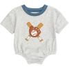 Mud Pie Baby Boy Baseball Tshirt Bubble(Grey)