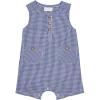 Mud Pie Baby Boy Gingham Romper(Blue)