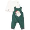 Mud Pie Baby Boys’ Mud Pie Kids Christmas Santa Cord Longall Set(Green)